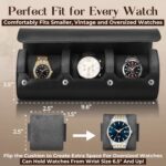 LUXREVE Travel Watch Case 3 Slots - Black - Image 7