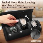 LUXREVE Travel Watch Case 3 Slots - Black - Image 2