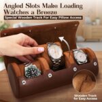 LUXREVE Travel Watch Case 3 Slots - Brown - Image 2
